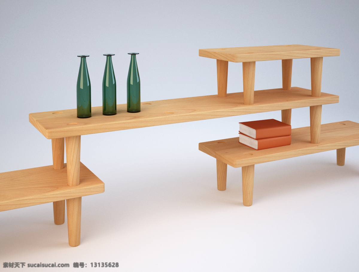 models 橡木 桌 模块 cappellini 橱柜 家居室内 橡木桌 oak table module 3d模型素材 家具模型