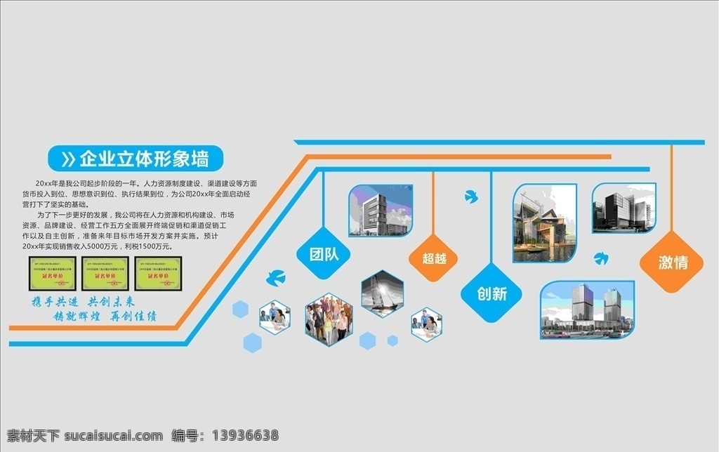 企业 立体 形象 墙 企业形象墙 企业文化墙 造型文化墙 蓝色文化墙 文化墙