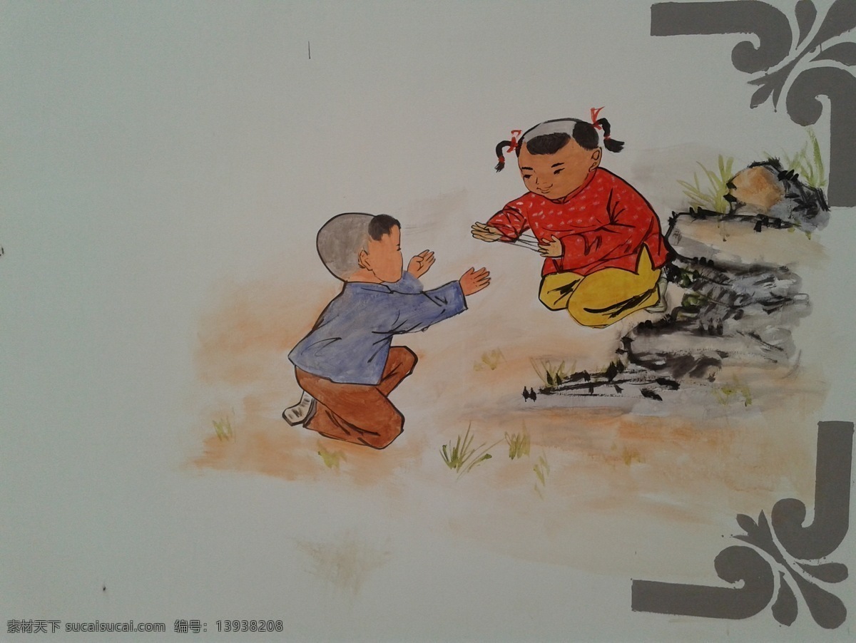 织线绳 校园文化 中国传统游戏 绘画 画册 文化艺术 绘画书法