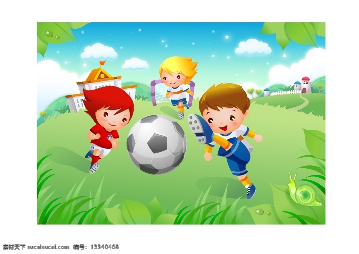 儿童 足球 矢量 矢量图 其他矢量图