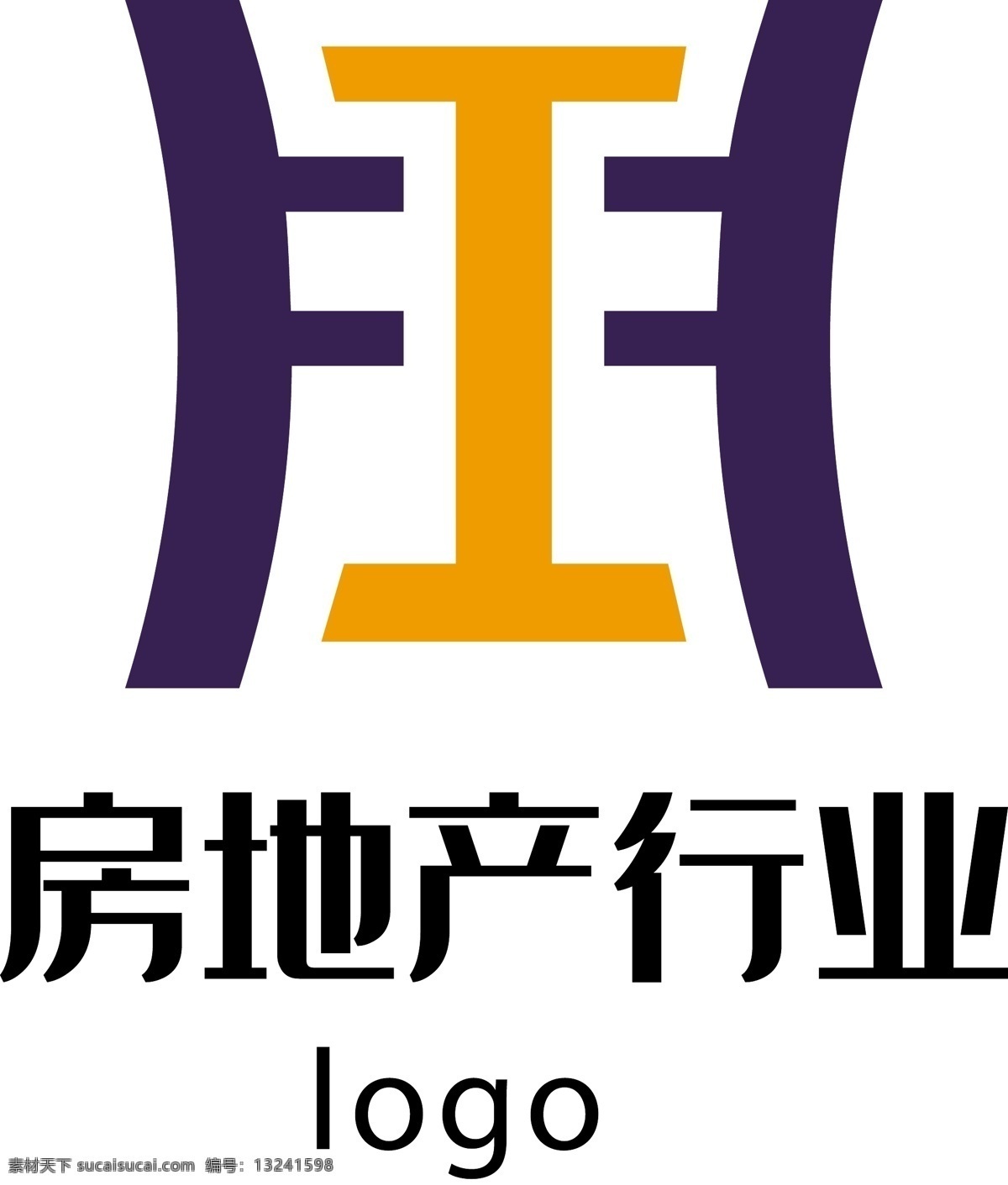 房地产 行业 工字 logo 工厂 企业 大气