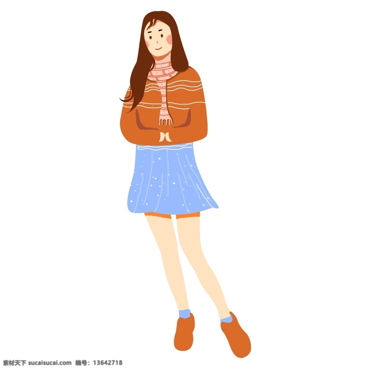 手绘 水彩 女孩 时尚女人 长发女孩 人物 插画元素 png元素 清新 女孩设计元素