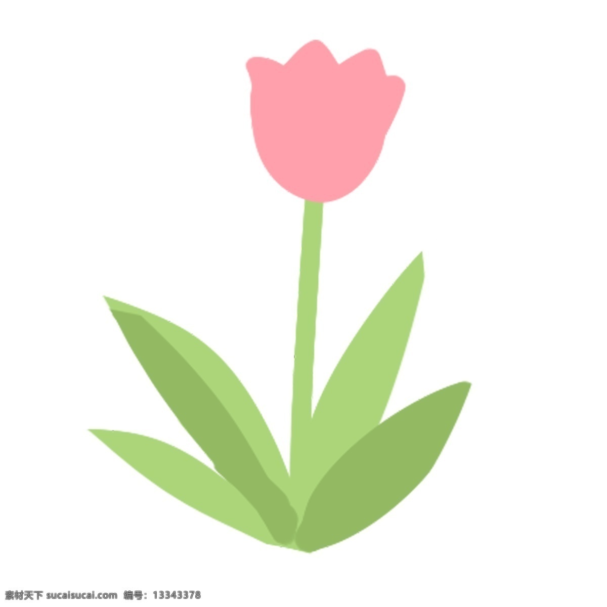 彩色 植物 花朵 元素 装饰 卡通插画 叶子 生长 玫瑰花 自然 叶片 卡通 盛开