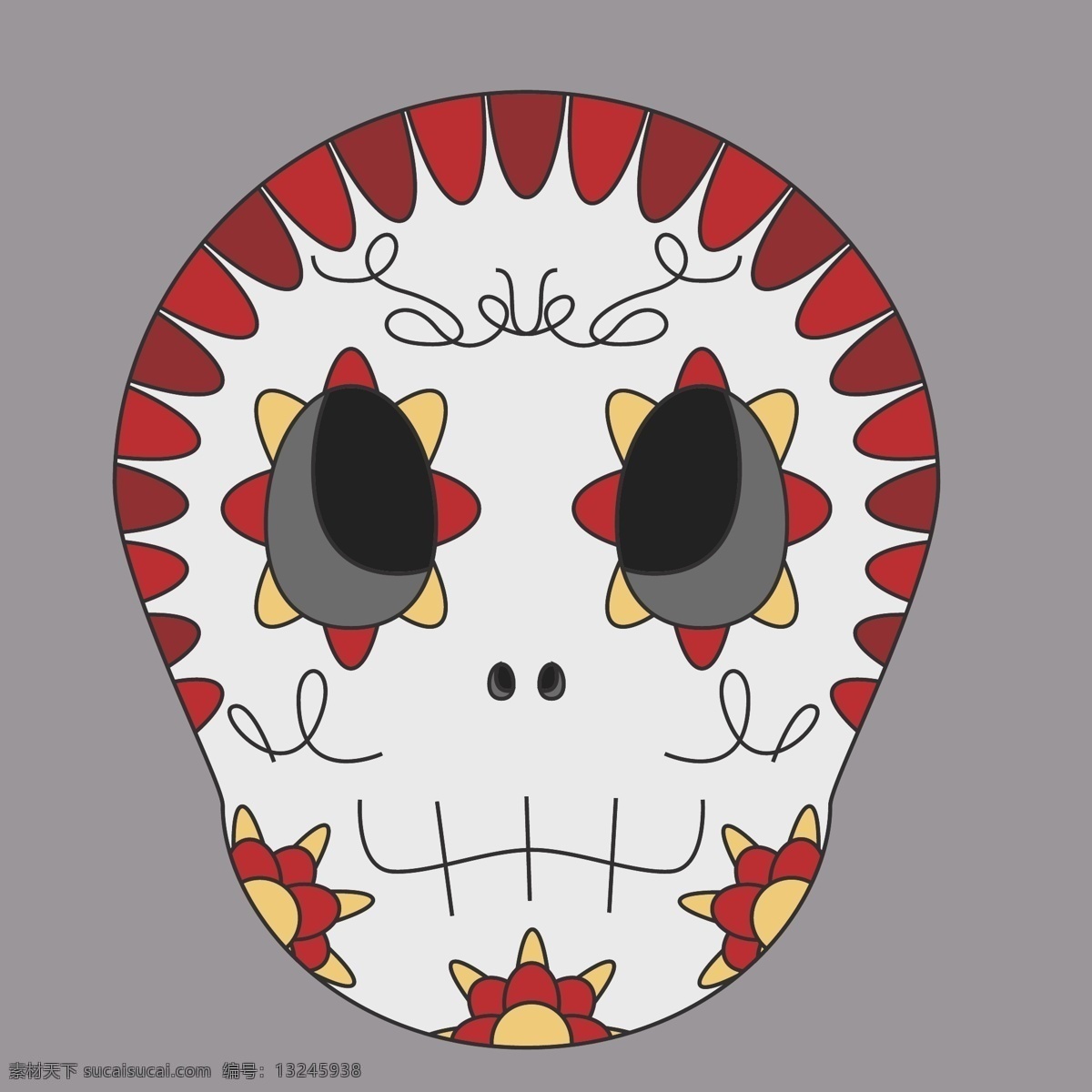 印花 矢量图 服装图案 黑色 红色 灰色 色彩 印花矢量图 面料图库 服装设计 图案花型