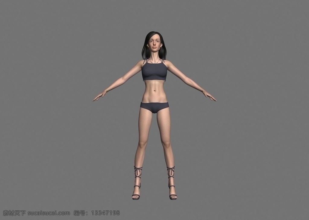 女角色 女人 美女 三维美女 带表情 其他模型 3d设计模型 源文件 max