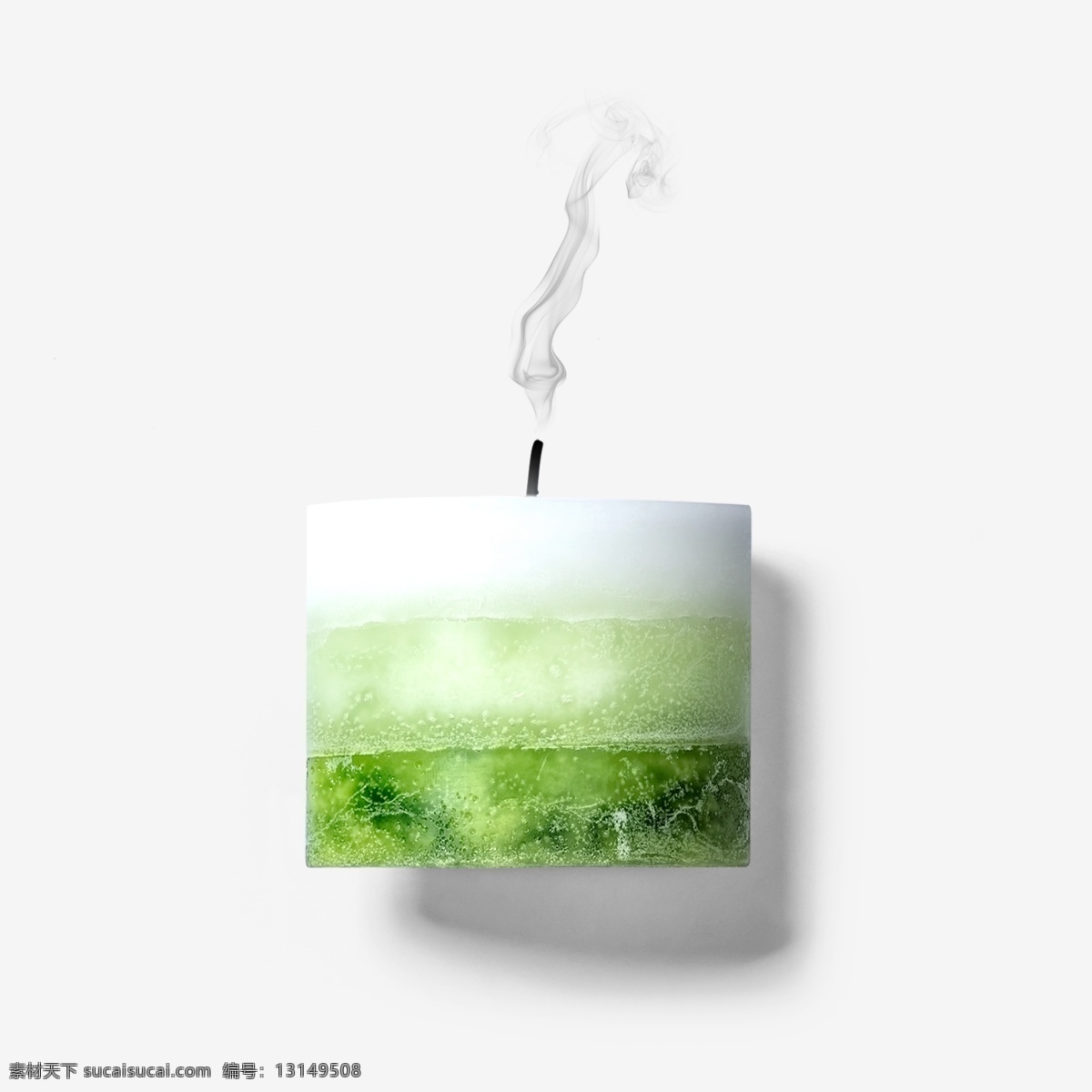 手绘 手工 蜡烛 源文件 香薰 绿色 熄灭 白色 安神 装饰图案 免扣素材