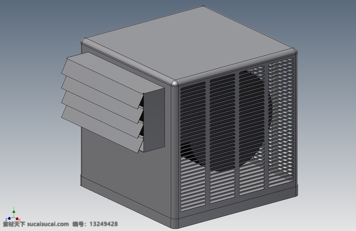 简单 蒸发 冷却器 沼泽 3d模型素材 建筑模型