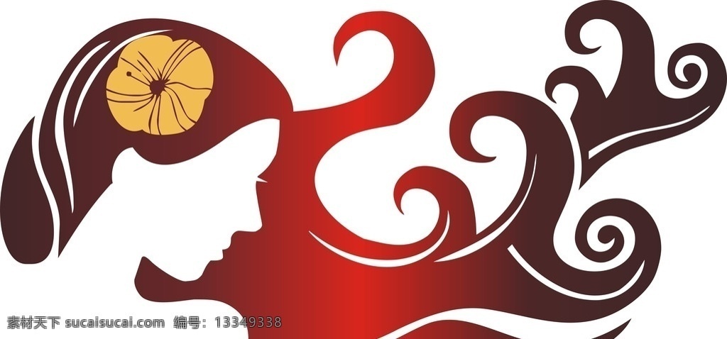 美女卡通头像 美女 卡通头像 美发头像 logo logo设计