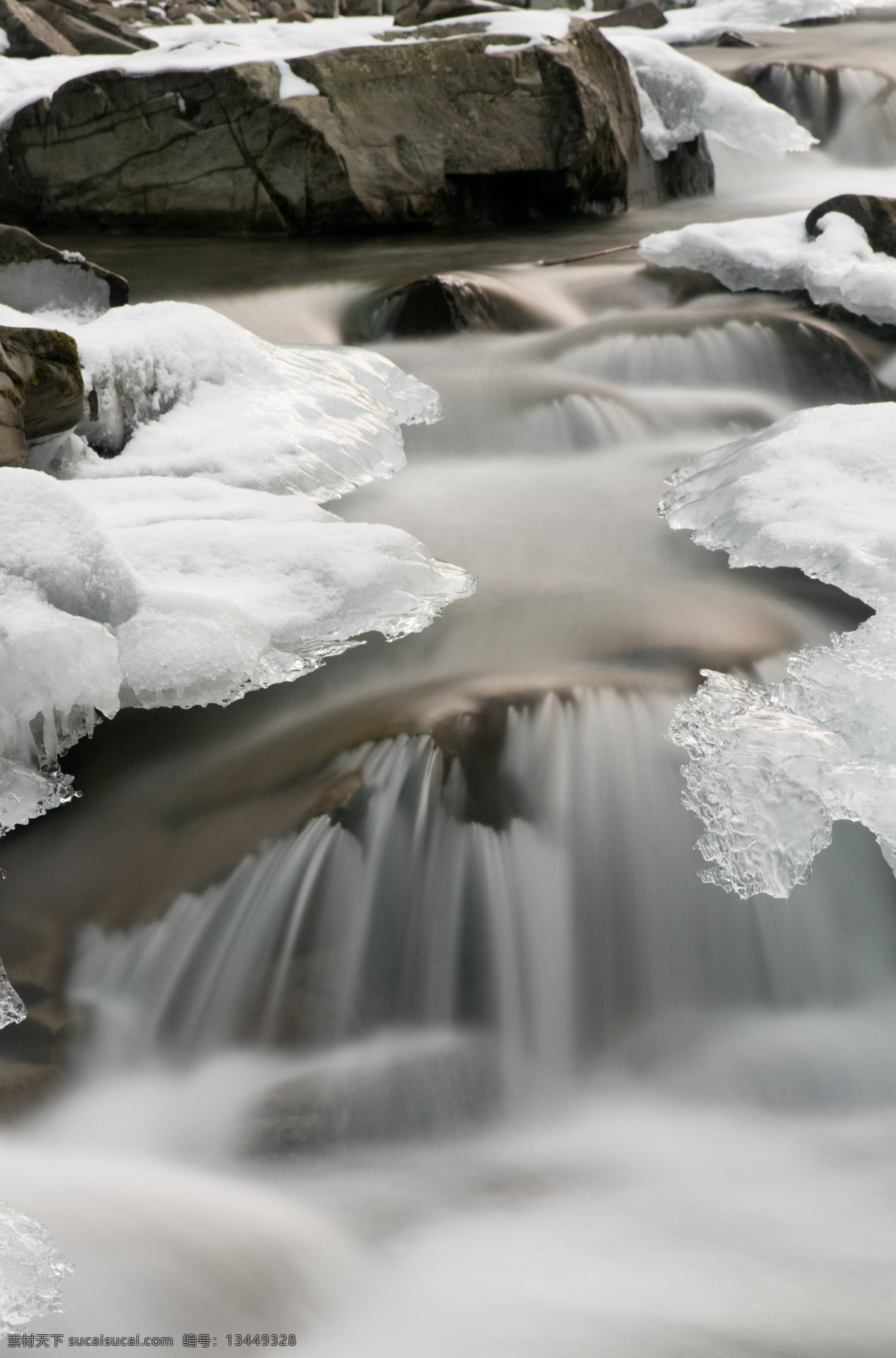 冰雪 融化 流水 美丽小溪风景 小溪流水 水流 冰雪融化 冰凌 冰块 春天的白雪 山水风景 风景图片