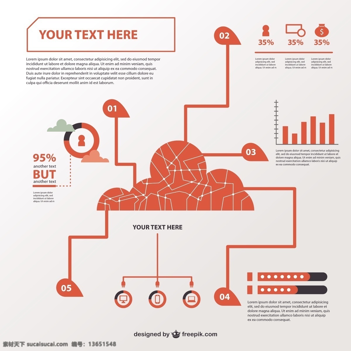 橙 网 信息 图表 云 模板 网络 图形 布局 数量 表现 数字 图形设计 图表设计 数据 图表元素 现代元素 白色