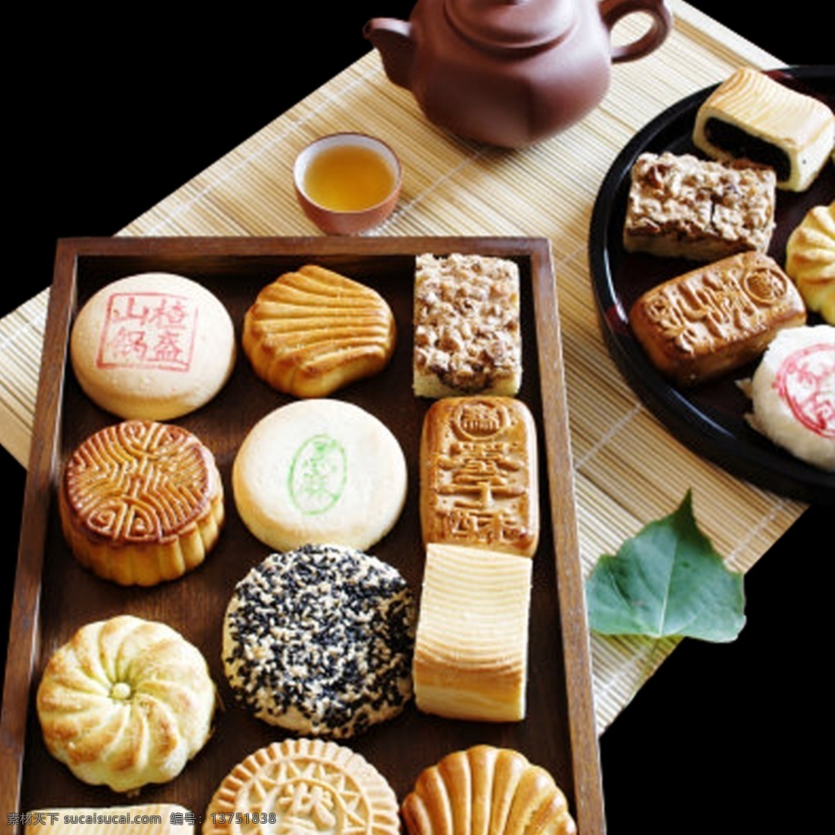 各种 形状 月饼 中秋节 节日 月饼素材