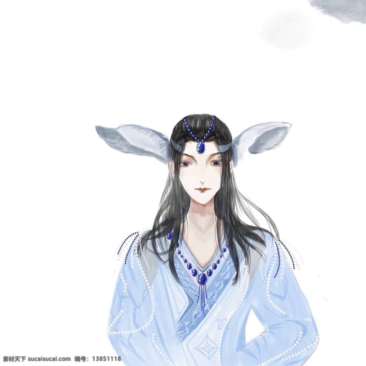 唯美 手绘 古风 狐狸 少年 狐 妖艳 漫画