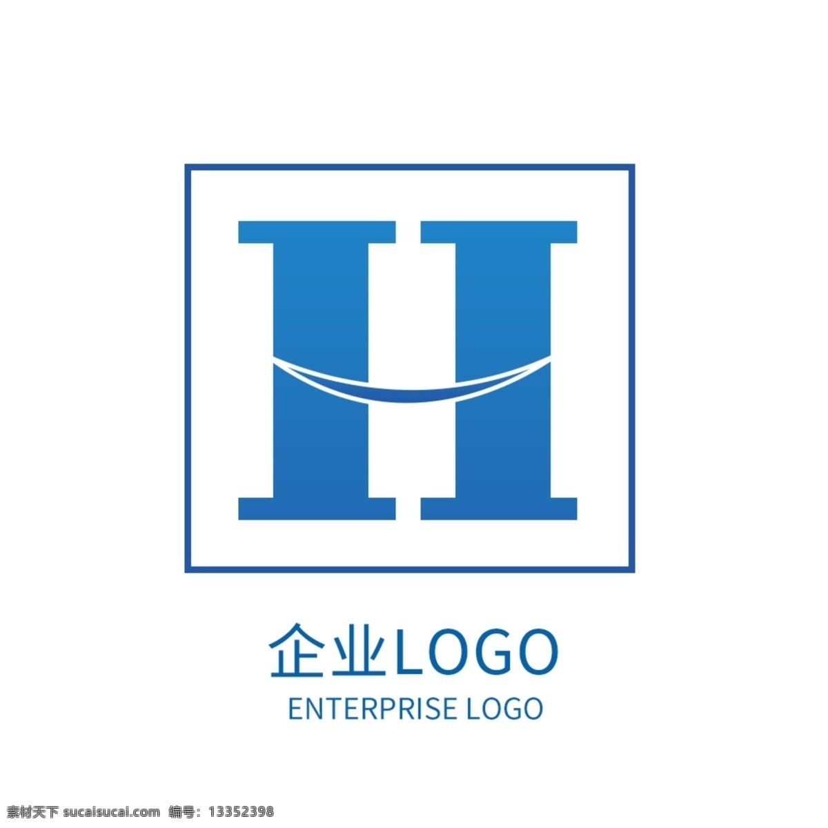 原创 建筑 科技 企业 公司 logo 标志设计 创意 蓝色渐变 全场