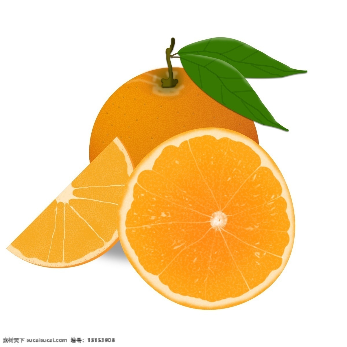 橙子 水果 手绘 卡通 果子 橘子 柑橘 卡通手绘