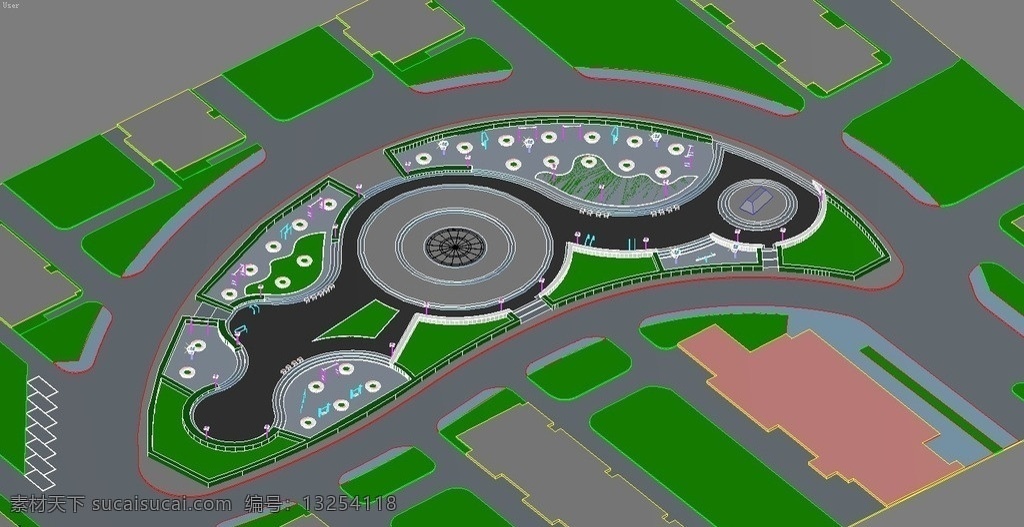 小广场模型 小广场 模型 公园模型 效果图 公园 广场 铺装 3d max 3d设计作品 室外模型 3d设计模型 源文件