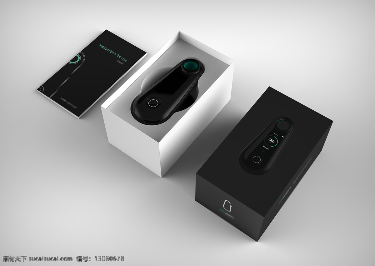 黑色 医疗仪器 产品 肺活量 黑白 企鹅