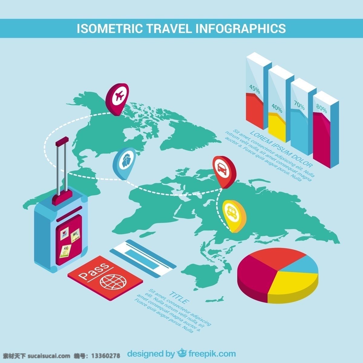 infography 等距 旅游 地图 图表 商务 旅行 模板 世界 世界地图 图形 流程 市场营销 图表模板 数据 信息 步骤 商业图表