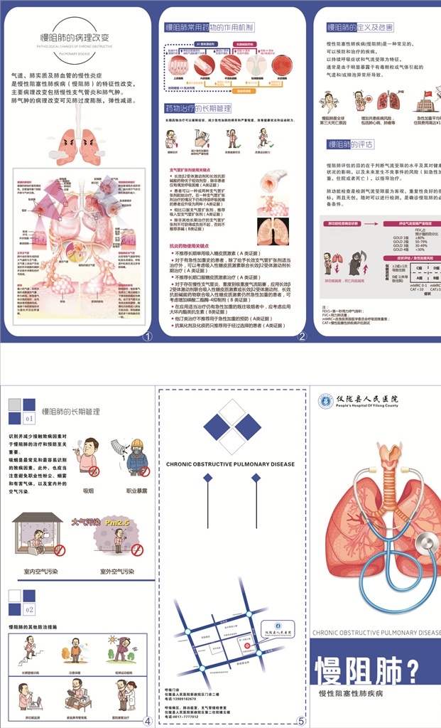 慢阻肺 折页 医院 海报 宣传单 画册 画册设计