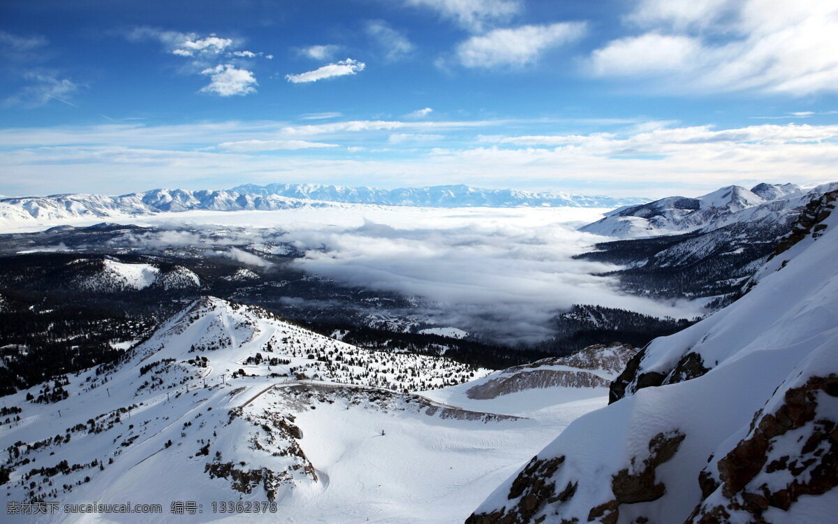 雪景 雪山 山川 远山 高山 山峰 小山