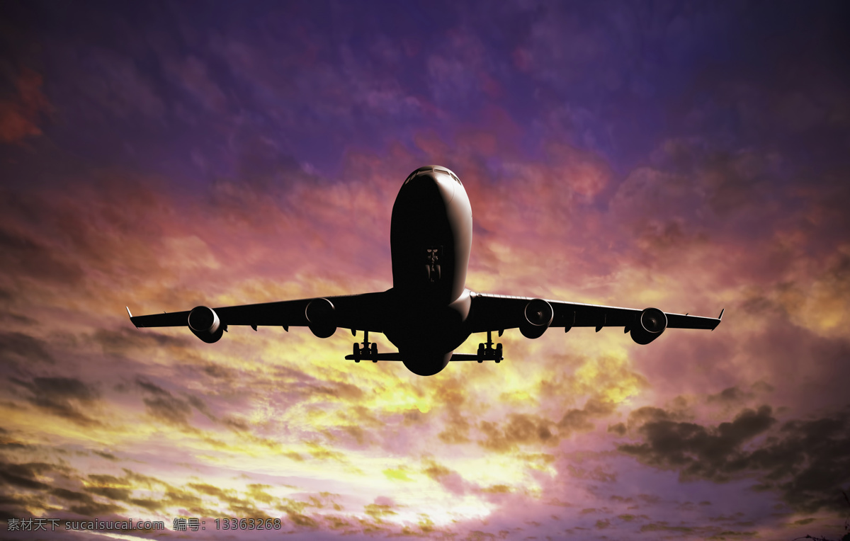 美丽 天空 中 飞机 航空 蓝天 交通工具 云朵 飞机图片 现代科技