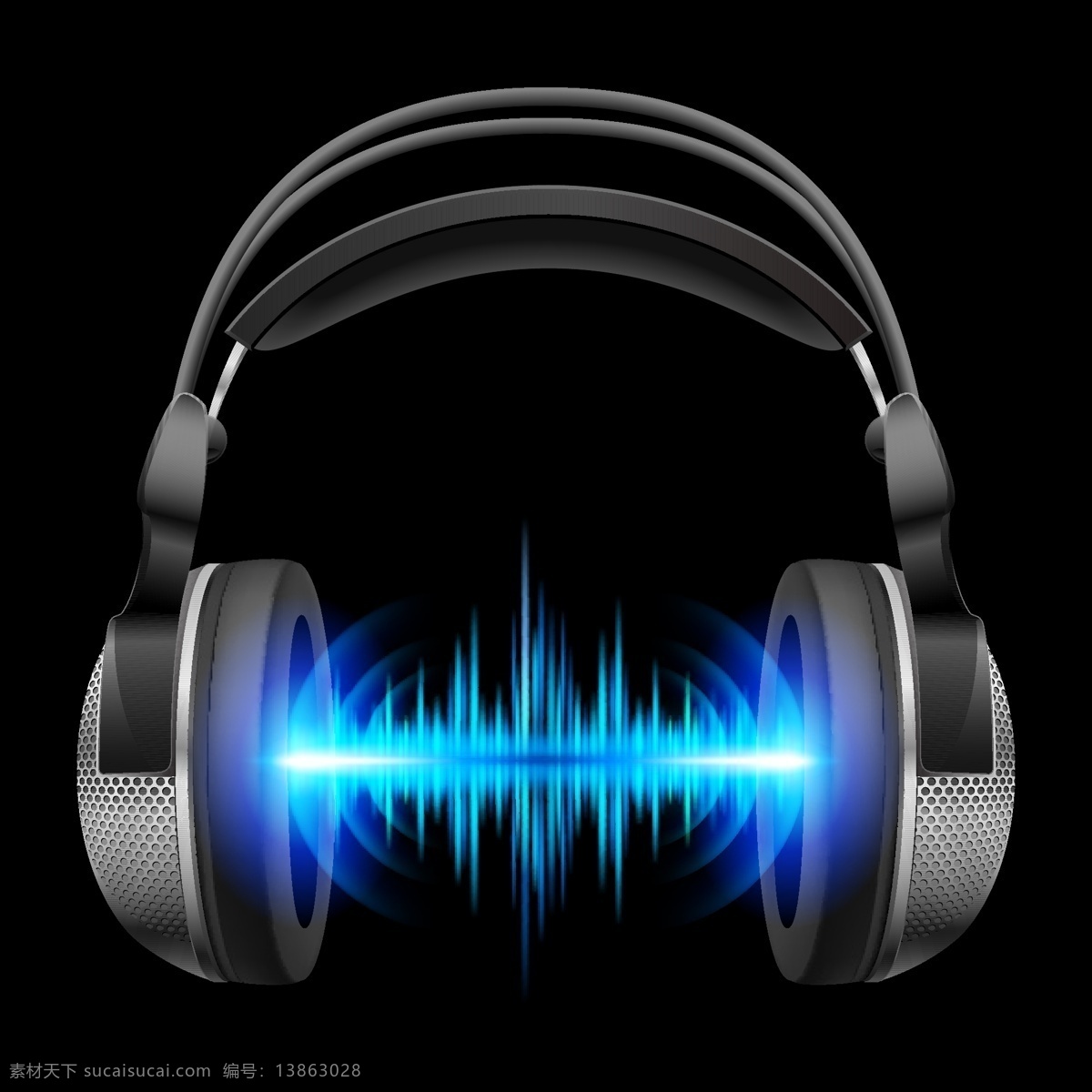 耳机 音乐 光线 光谱 矢量 背景 矢量素材 设计素材 背景素材