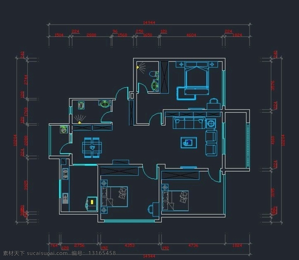 室内cad 室内 cad 建筑 参考 3d设计 dwg