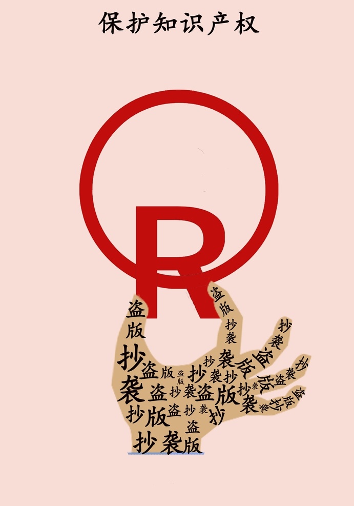 保护知识产权 知识产权 反对盗版 反对抄袭 r 保护