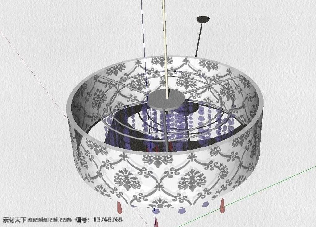 2011 3d设计模型 草图大师 吊灯 建筑 精品 模型 室内模型 源文件 组合 羊皮吊灯 skp su sketchup 羊皮灯 配景 家居装饰素材 灯饰素材