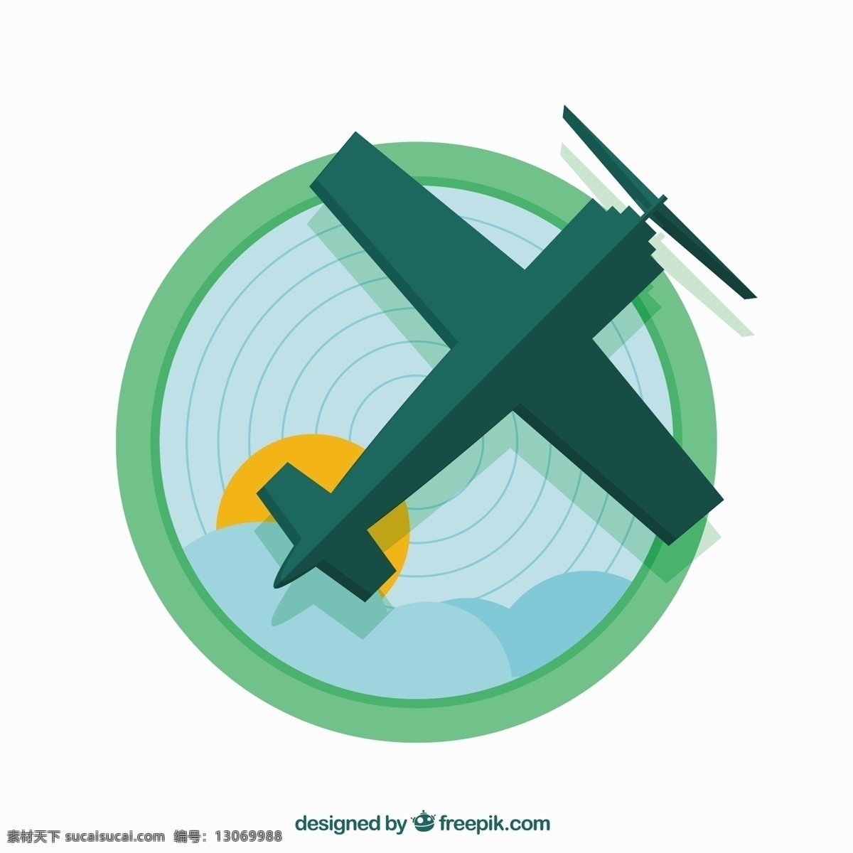 绿色的飞机 轻型 绿色 飞机 运输 飞行 白色