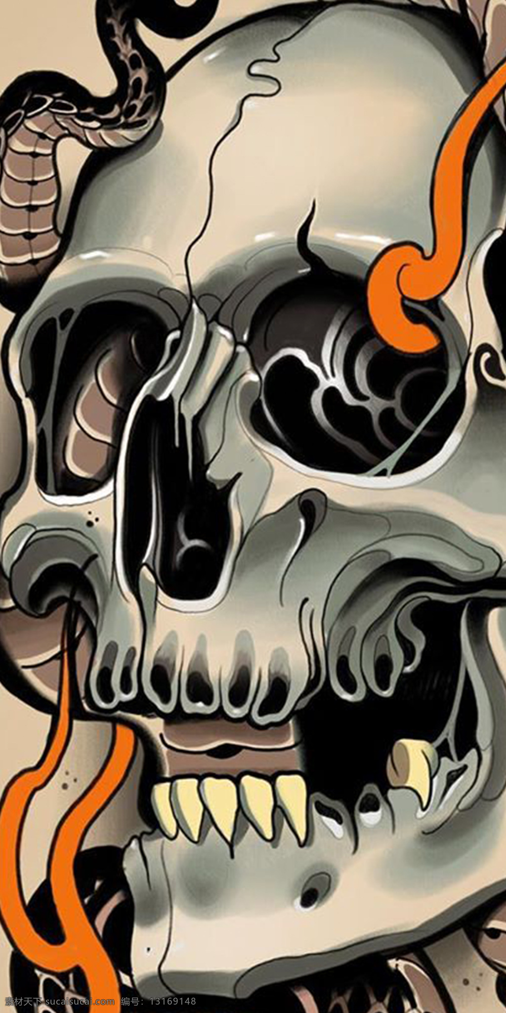 骷髅手机壳 手机壳 欧美 水彩 幻彩 原图 骷髅 文化艺术 传统文化