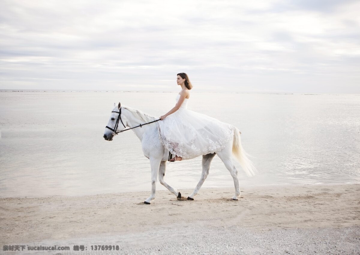 骑马的新娘 骑马 马 新娘 婚纱 女人 白马 沙漠 人物图库 女性女人
