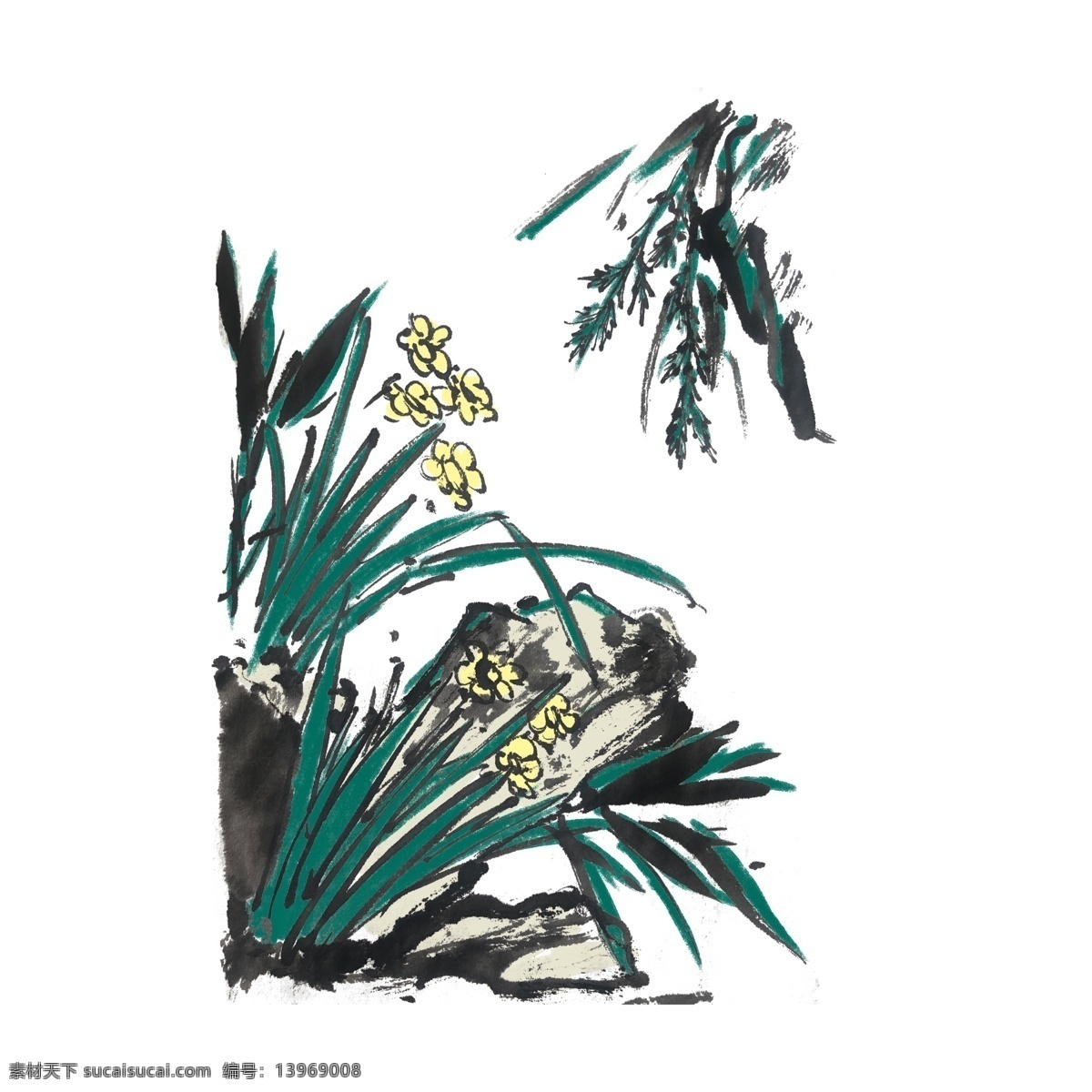 端午节 花草 手绘 插画 中国风 古风 粽子 赛龙舟 传统习俗 水墨风 墨迹 夏季 彩色 春天 生动 国风 水墨 国画 小景