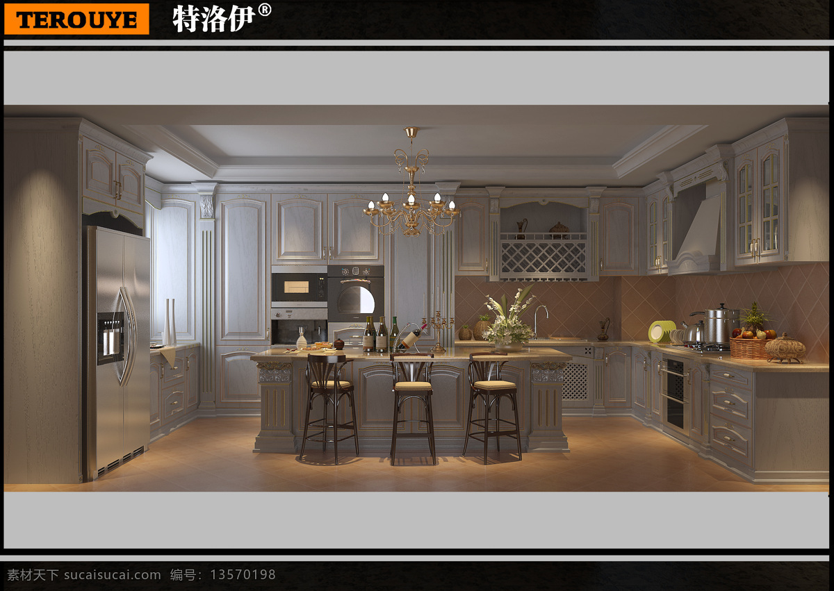 橱柜 衣柜 3d 欧式 书柜 酒柜 3d作品 3d设计