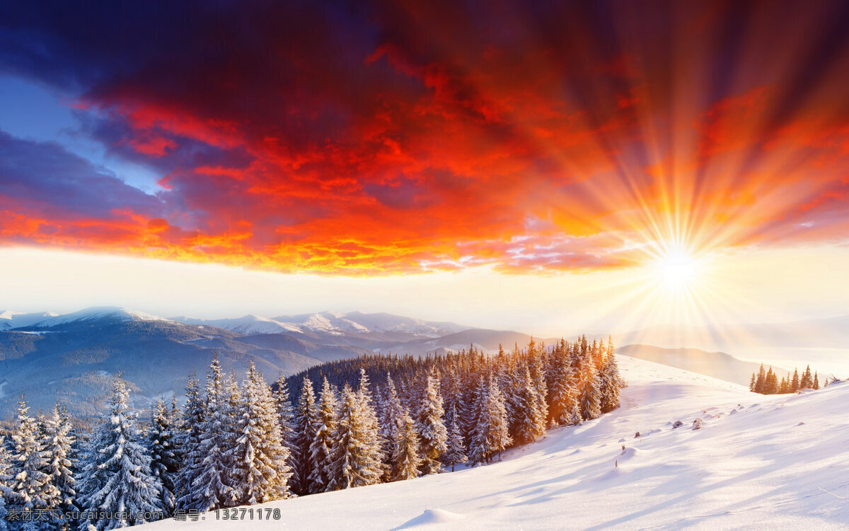 天空免费下载 天空 雪地 远山 风景 生活 旅游餐饮