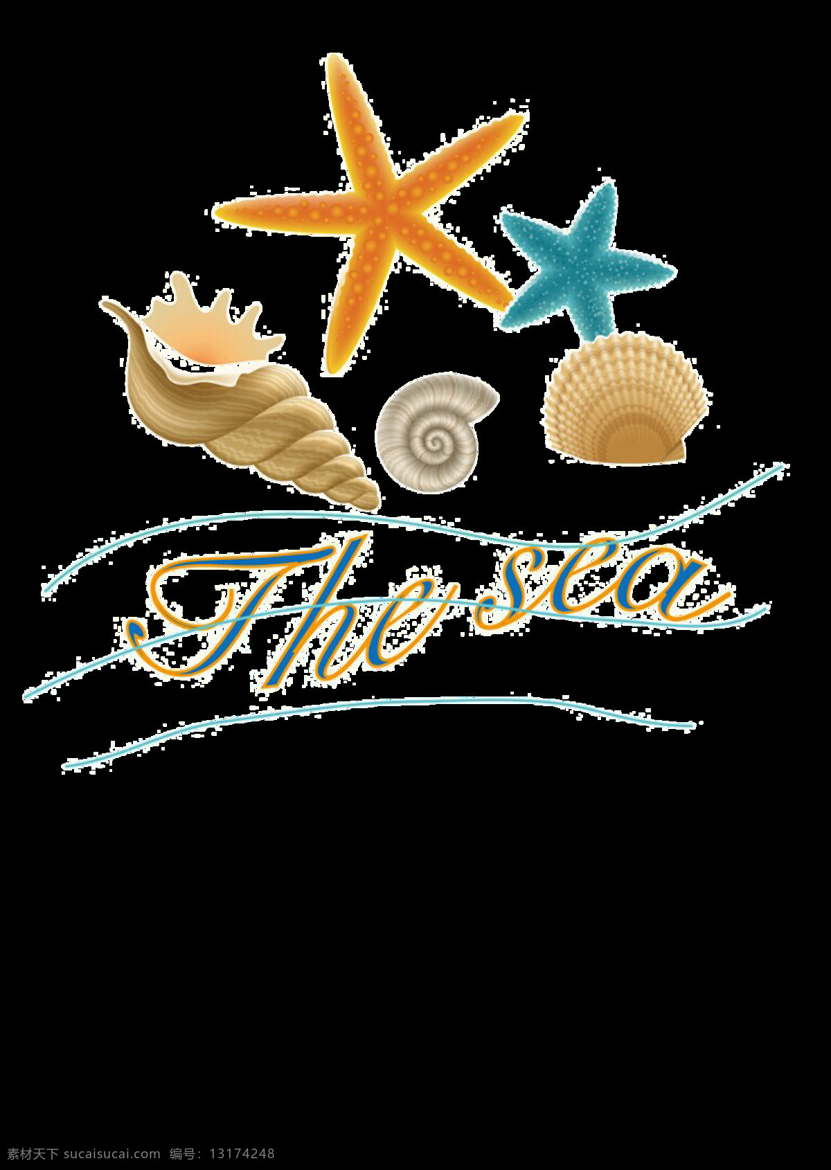 sea the 海星贝壳 情侣 情侣装 图案 文化艺术