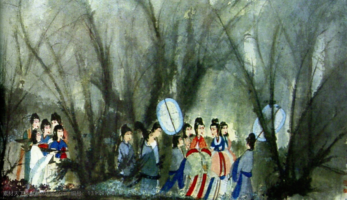 彩墨山水画 风景画 妇女 国画 绘画 绘画书法 美女 墨迹 丽人 行 设计素材 模板下载 丽人行 傅抱石 傅抱石国画 中国画 写意画 书法 大师作品 写意 写意国画 国画写意 女人 树 水墨画 彩墨 山水画 中国 现代 十大 名画家 作品选 傅抱石作品 文化艺术 装饰素材 山水风景画