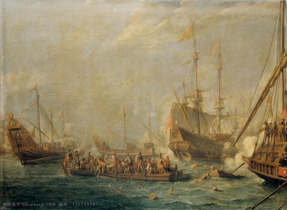 高清 古典 风景 人物 天使 宗教 建筑 印象派 写实主义 油画 装饰画 malteses turcos entre naval combate van gaspar eyck 印象 画派 无 框 画 装饰素材