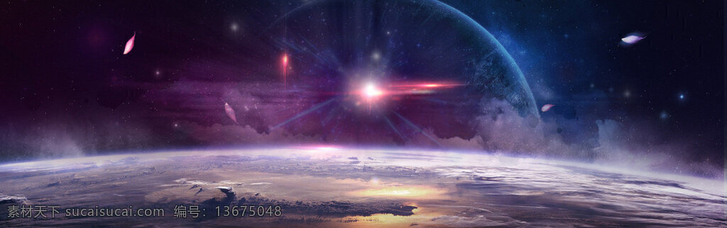 宇宙 大气 星球 表面 淘宝 banner 背景 流星 地球 月球 科技 陨石