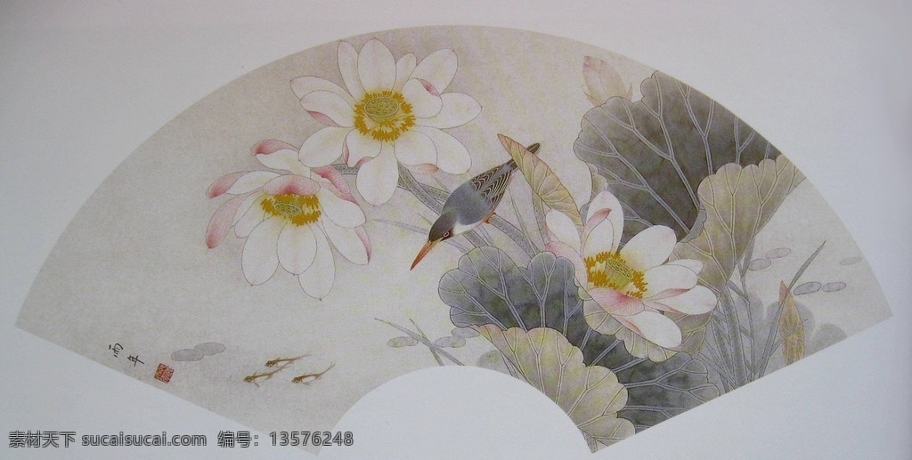 工笔荷花 工笔画 国画 中国画 工笔彩墨画 彩墨工笔画 花鸟国画 花鸟画 国画花鸟 彩墨花鸟国画 书法 大师作品 风景画 荷花 植物 荷叶 小鸟 池塘 金鱼 动物 莲藕 绘画书法 文化艺术