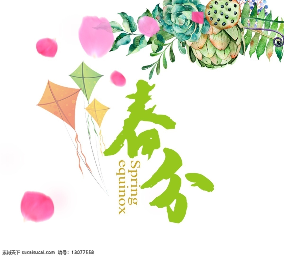 浪漫 粉色 植物 节日 春风 元素 节气 粉色花朵 二十四节气 莲子 节日元素 绿色汉字