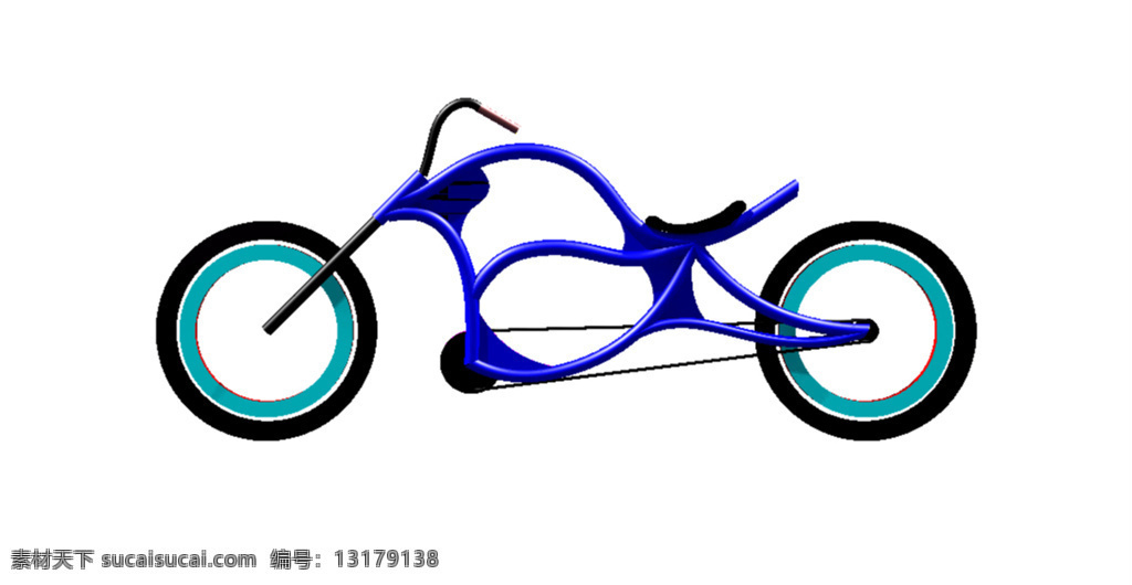 二维 直升机 自行车 斩波器 3d模型素材 其他3d模型