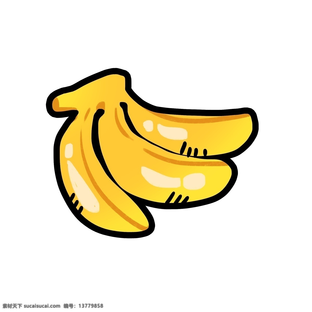 可爱的香蕉 香蕉 热带水果 夏季 卡通 可爱
