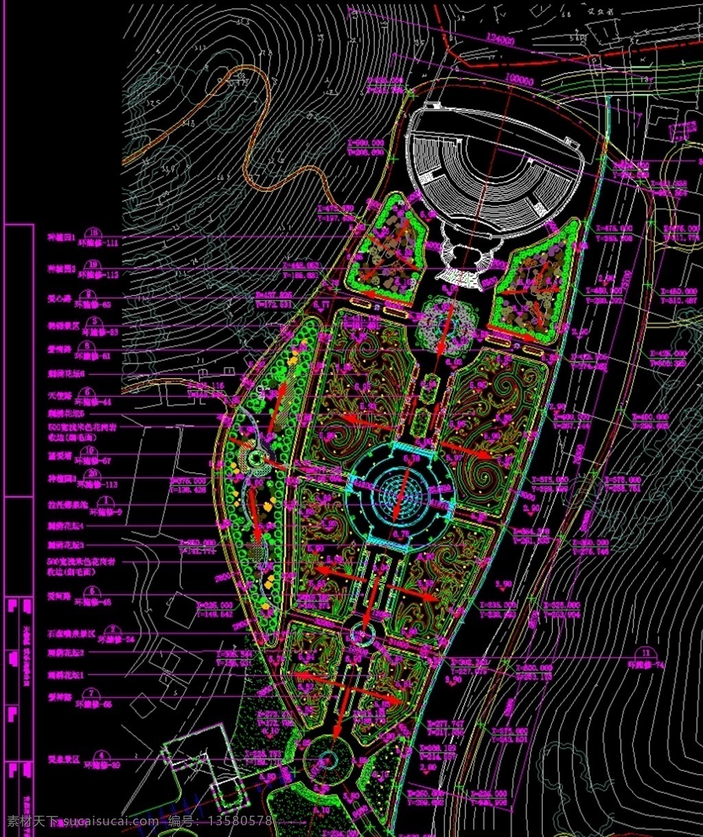 宫廷 花园 景观 总 平面图 绿化 苗木 山水 规划 栈桥 花架 道路 栏杆 休闲 植物 凉亭 水池 涌泉 园椅 小品 游览 观赏 休憩 锻炼 公共绿地 避暑 广场 公园广场 环境设计 景观设计 dwg