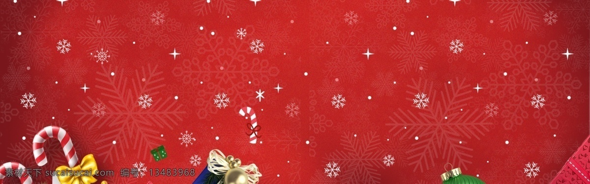 雪花 雪地 圣诞节 促销 卡通 banner 背景 红色 礼盒 可爱 圣诞快乐 圣诞 扁平 手绘 墨绿 简约