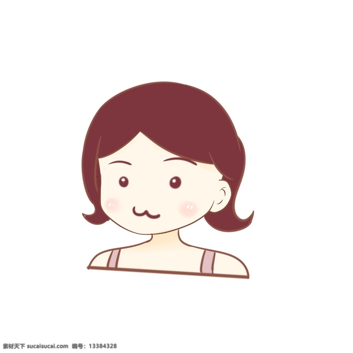 原创 可爱 q 版 少女 商用 元素 美丽 萌