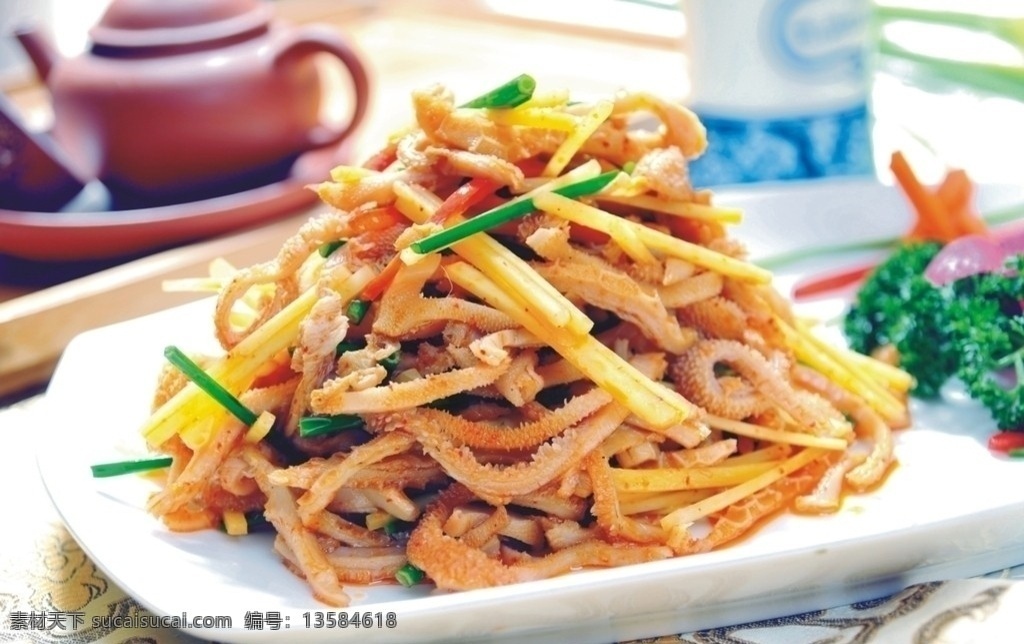 仔姜羊肚丝 传统美食 餐饮美食