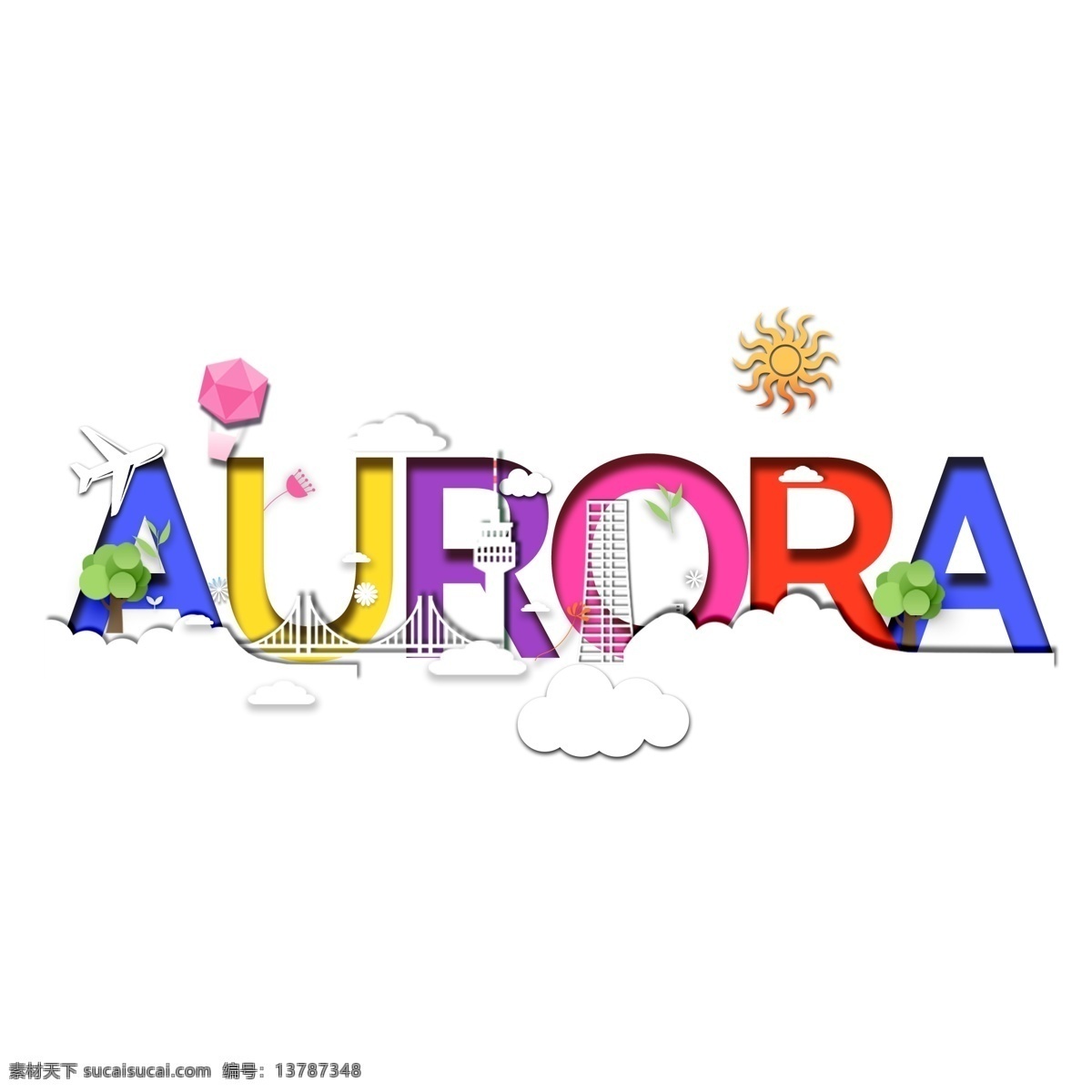 印象 剪纸 风 aurora 极光 元素 剪纸风 设计元素 装饰 可商用