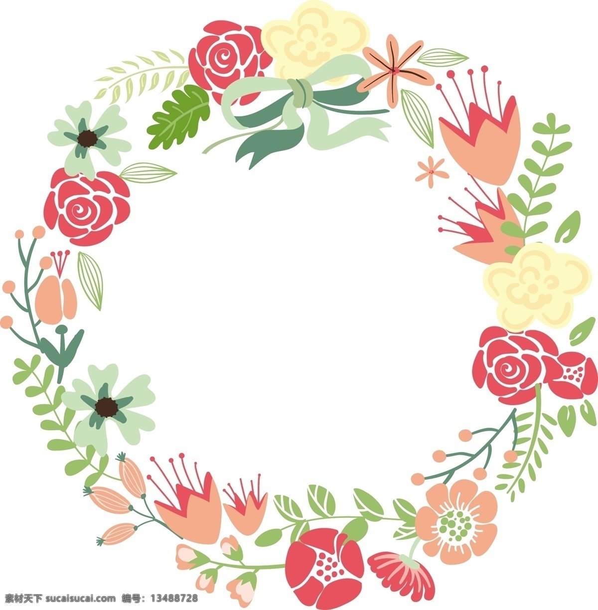 花 框 可爱 复古 形状 设置 联合国 环 完美 婚礼 请柬 生日 卡片 矢量图 其他矢量图