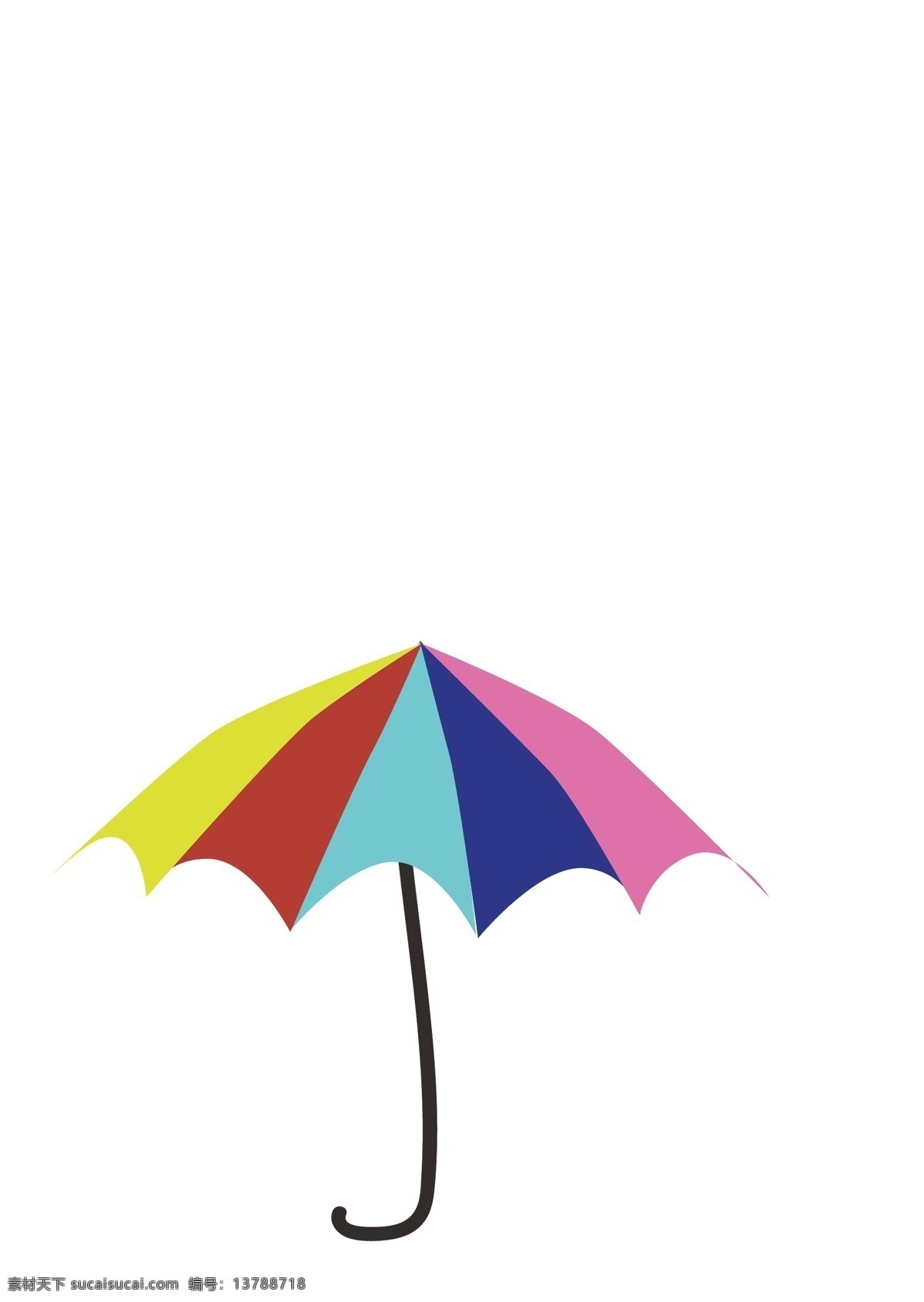 原创 五颜六色 伞 下雨 颜色 红色 蓝色 黄色