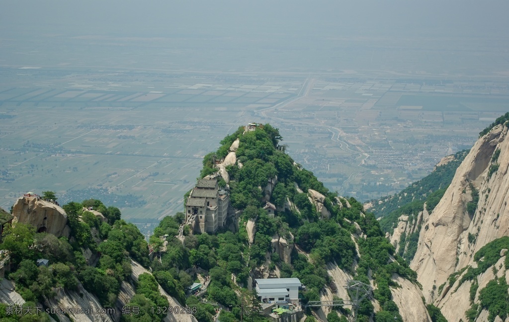 华山风光 华山 旅游 中华名山 华山顶峰 华山航拍 自然景观 自然风景